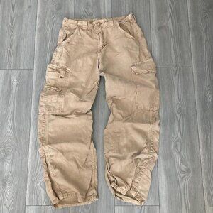 Zara Men's Tan and Cream Trousers